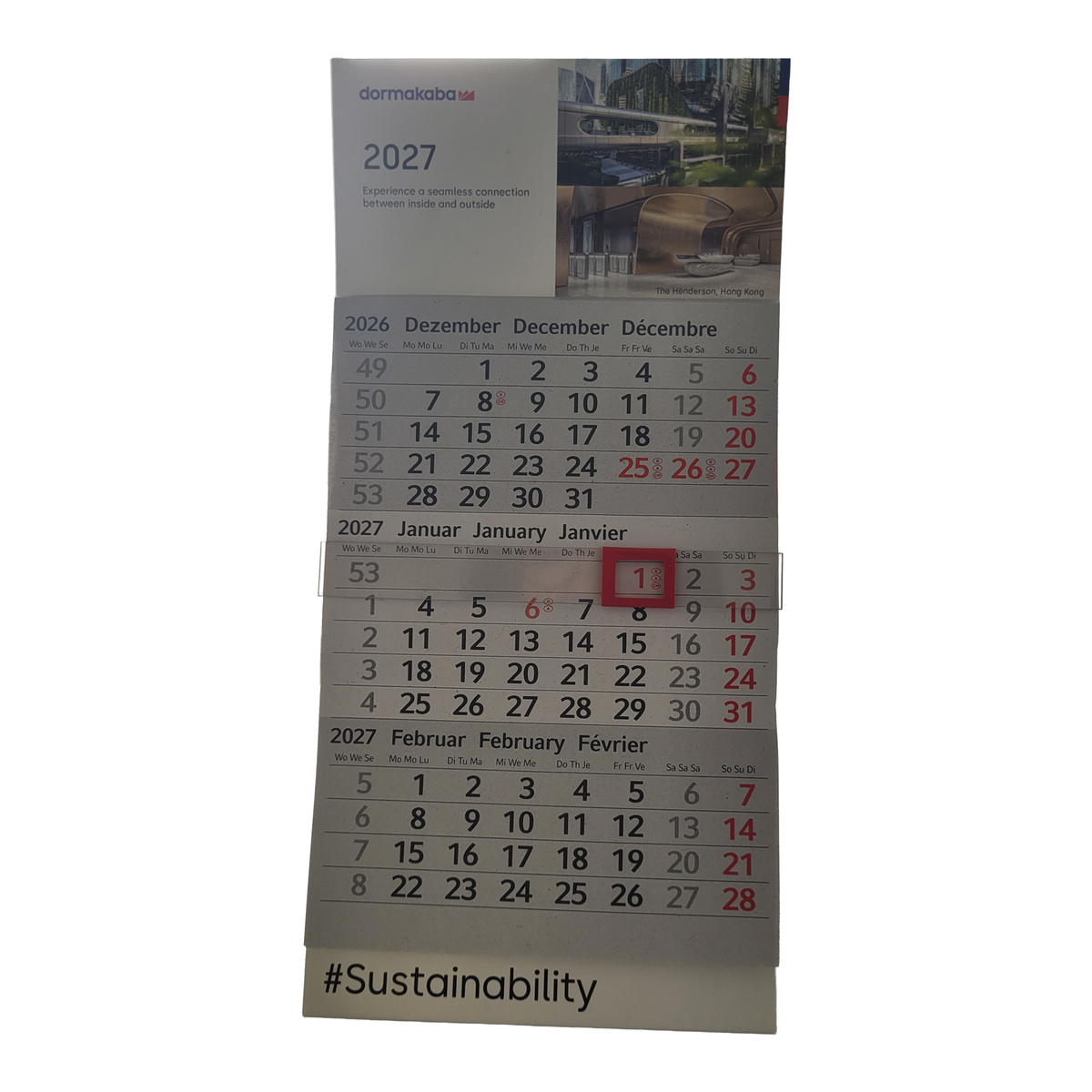 Mini Desk Calendar 2027